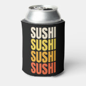 Sushi tekst ontwerp blikjeskoeler (Blikje Achterkant)