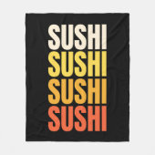 Sushi tekst ontwerp fleece deken (Voorkant)