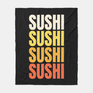 Sushi tekst ontwerp fleece deken
