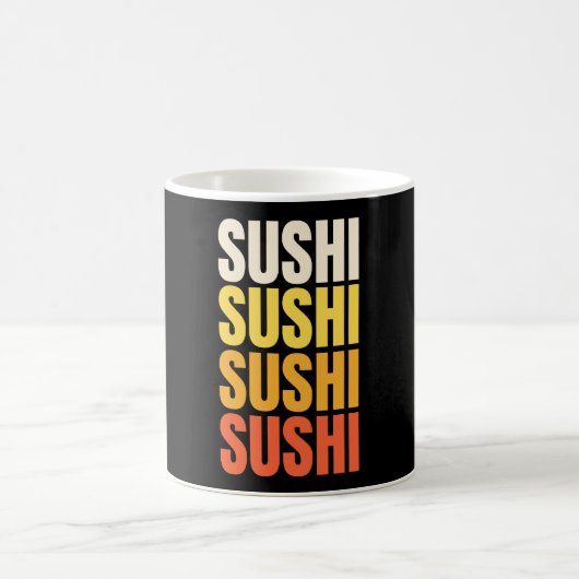 Sushi tekst ontwerp koffiemok (Center)