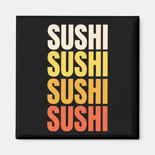 Sushi tekst ontwerp magneet (Voorkant)