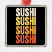 Sushi tekst ontwerp metalen ornament (Voorkant)