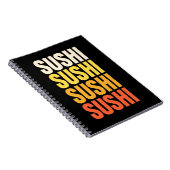 Sushi tekst ontwerp notitieboek (Rechterzijde)