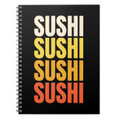 Sushi tekst ontwerp notitieboek (Voorkant)