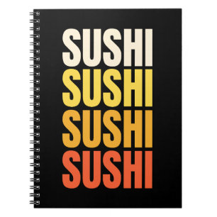 Sushi tekst ontwerp notitieboek