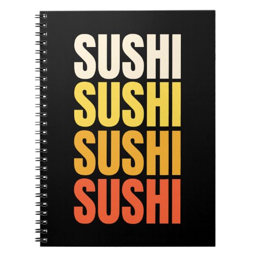 Sushi tekst ontwerp notitieboek (Voorkant)