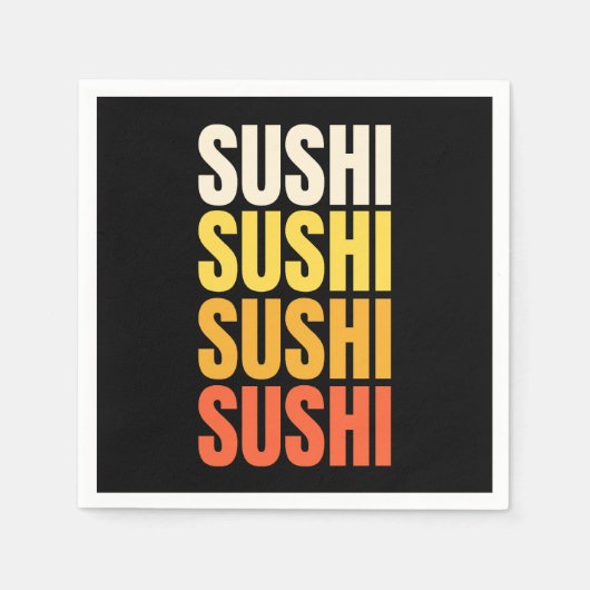 Sushi tekst ontwerp servet (Voorkant)
