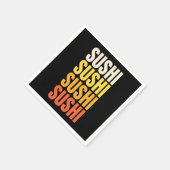 Sushi tekst ontwerp servet (Hoek)