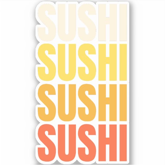 Sushi tekst ontwerp sticker (Voorkant)