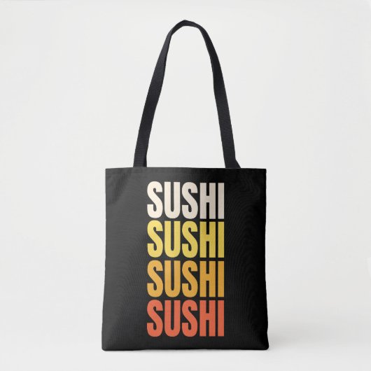 Sushi tekst ontwerp tote bag (Voorkant)