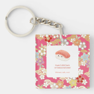 Sushi-Themed 100 Days Baby Celebration Invitation Sleutelhanger