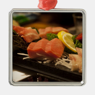 Sushi Tijd Tonijn Tonijn Feest Vis Eten Metalen Ornament