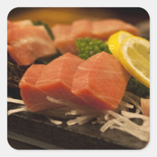 Sushi Tijd Tonijn Tonijn Feest Vis Eten Vierkante Sticker