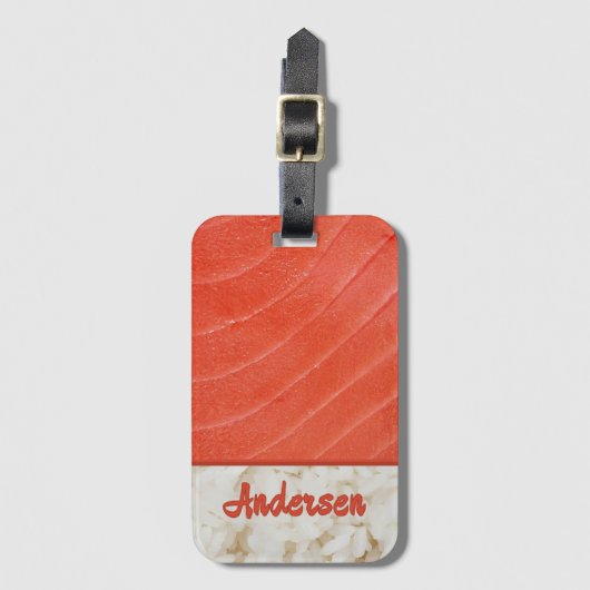Sushi Time - Gepersonaliseerde tonijn Bagagelabel (Voorkant (verticaal))