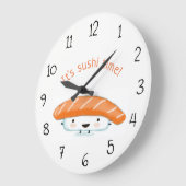 Sushi Time Kawaii Sushi Aangepaste tekst Grote Klok (Hoek)