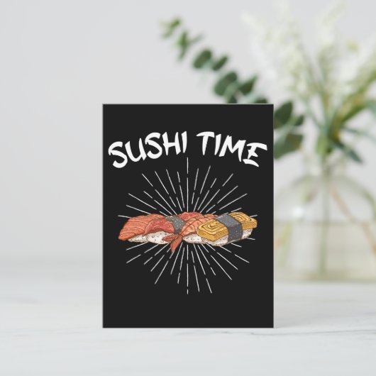 Sushi Time Rice Japans eten Lover Nigiri Briefkaart (Staand voorkant)