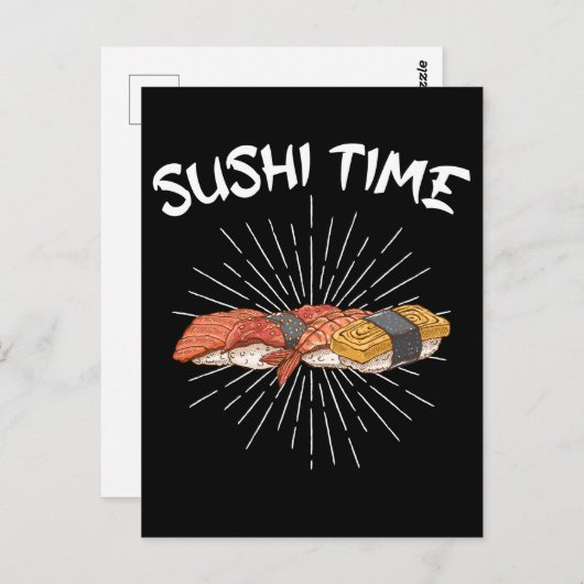 Sushi Time Rice Japans eten Lover Nigiri Briefkaart (Voorkant / Achterkant)