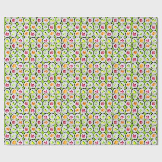 Sushi Time waterverf wasabi Cadeaupapier (Vlak)