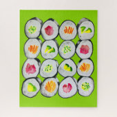 Sushi Time waterverf wasabi Legpuzzel (Verticaal)