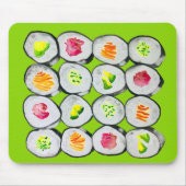 Sushi Time waterverf wasabi Muismat (Voorkant)