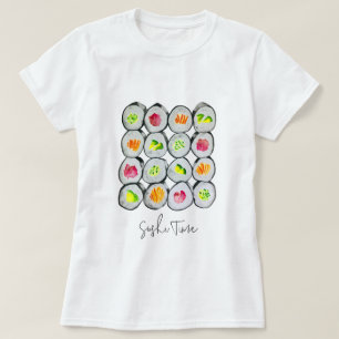 Sushi Time waterverf wasabi T-shirt