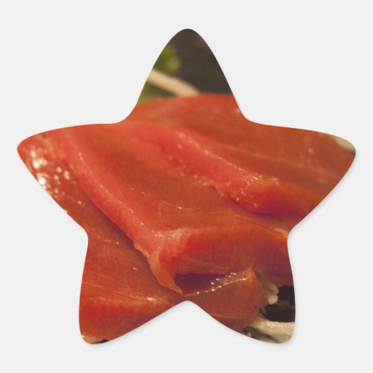 Sushi Tuna Party Time Fish Food Ster Sticker (Voorkant)