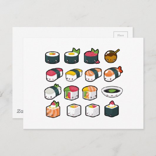 Sushi Variety Briefkaart (Voorkant / Achterkant)