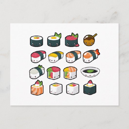 Sushi Variety Briefkaart (Voorkant)