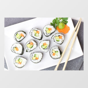Sushi Vegetables Rice Asian Carrot Raamsticker