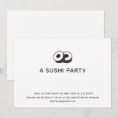 Sushi verjaardagsdiner kaart (Voorkant / Achterkant)