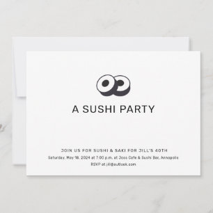 Sushi verjaardagsdinerfeest kaart
