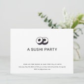 Sushi verjaardagsdinerfeestje kaart (Staand voorkant)