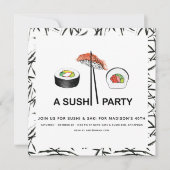 Sushi Verjaardagsfeest Modern Eenvoudig Kaart (Voorkant)