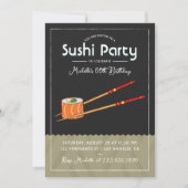 Sushi verjaardagsfeest uitnodiging (Voorkant)