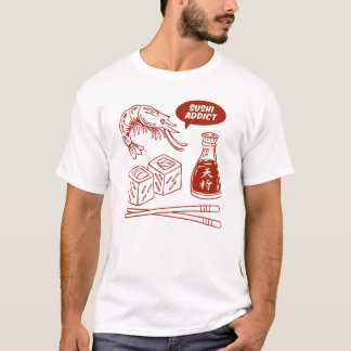 Sushi-verslaafde – Japans eten handgetekende kunst T-shirt