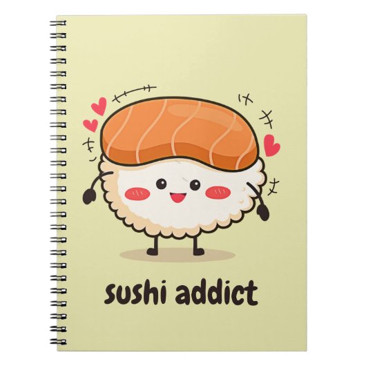 sushi-verslaafde notitieboek (Voorkant)