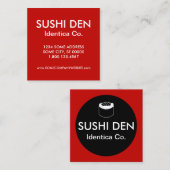 sushi-vierkant vierkante visitekaartje (Voorkant / Achterkant)