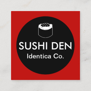 sushi-vierkant vierkante visitekaartje