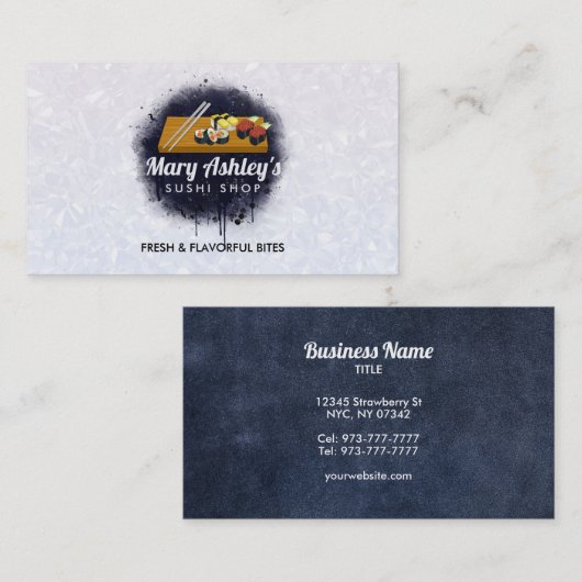 Sushi-visitekaartjes Visitekaartje (Voorkant / Achterkant)