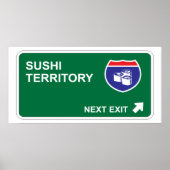 Sushi Volgende uitgang Poster (Voorkant)