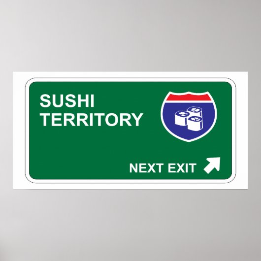 Sushi Volgende uitgang Poster (Voorkant)
