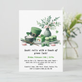 Sushi voor St. Patrick's Day – Rollend in het Groe Kaart (Staand voorkant)