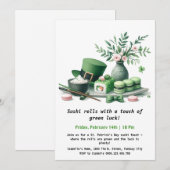 Sushi voor St. Patrick's Day – Rollend in het Groe Kaart (Voorkant / Achterkant)