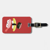 Sushi Vrienden - Leuke Sushi Karakters Bagagelabel (Voorkant horizontaal)