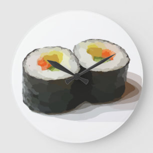 SUSHI WALL CLOCKS GROTE KLOK