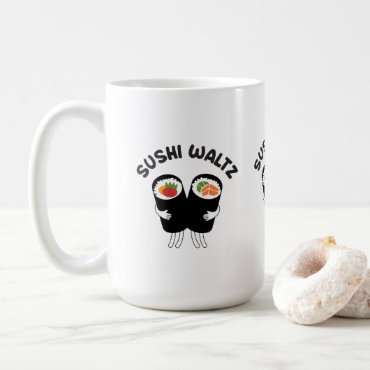 Sushi Wals Met Tekst Koffiemok (Met donut)