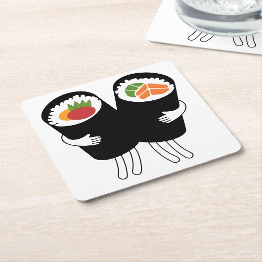 Sushi Waltz Kartonnen Onderzetters (Schuin)