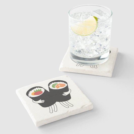 Sushi Waltz Stenen Onderzetter (Zijkant)