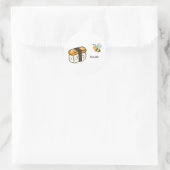 Sushi Wasabi Bee Ronde Sticker (Tas)