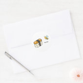 Sushi Wasabi Bee Ronde Sticker (Envelop)